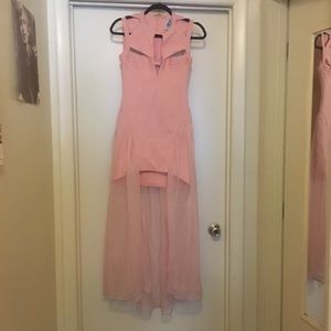 UNIF Godspeed strappy pink hi lo dress